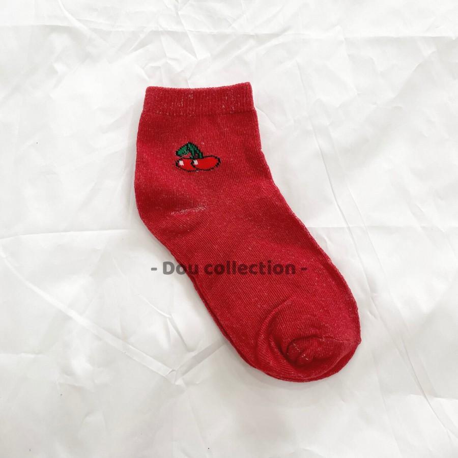 Vớ Tất Nam Nữ Cổ Cao Cotton Họa Tiết Trái Cây Nhiều Màu Phong Cách Nhật Bản Dễ Thương - Mã TV010