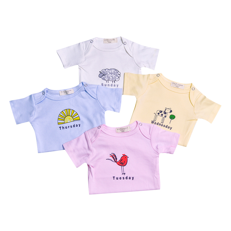 Combo 4 Áo Bodysuit K&amp;K Babies and Kids AO001