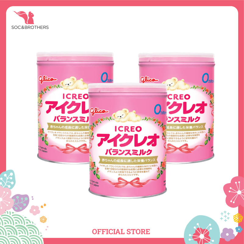 Combo lon sữa Glico Icreo Số 0 (800g) (date12/2025)