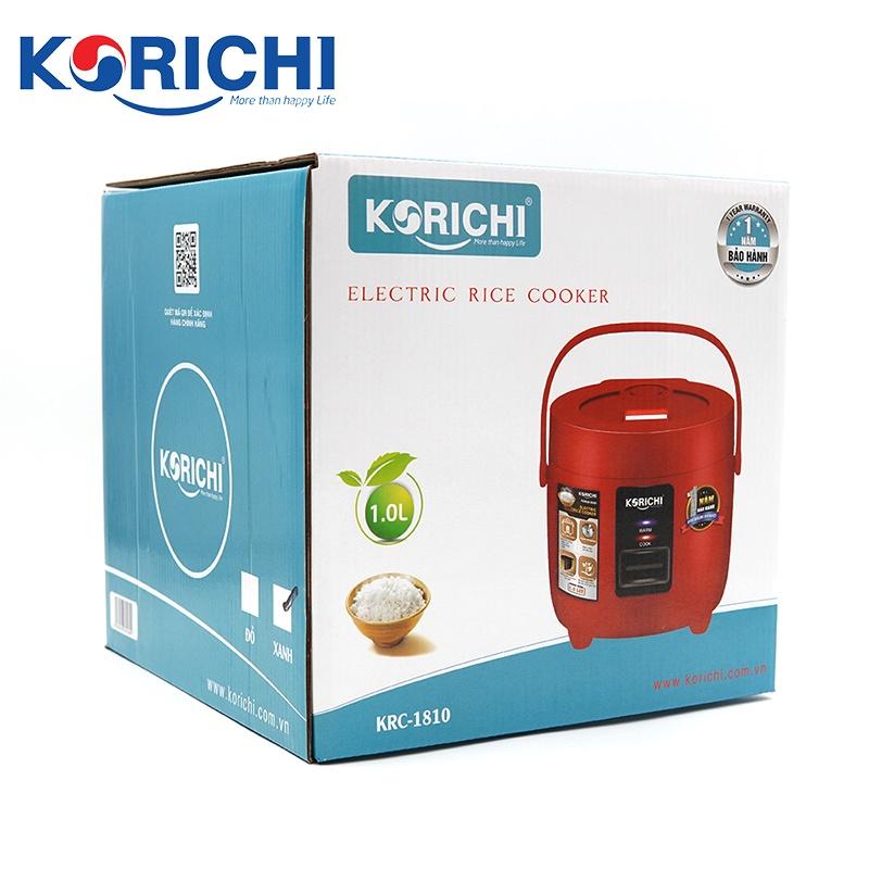 Nồi cơm điện Korichi - KRC-1810 - 1L, 400w (hai màu xanh đỏ) - Hàng chính hãng