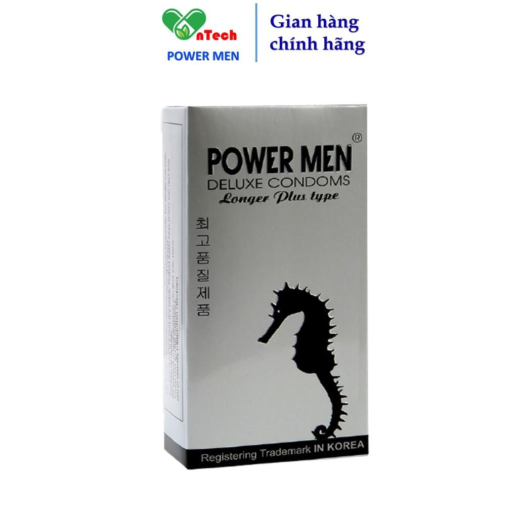 Combo 24 Bao cao su POWER MEN LONGER PLUS gân gai tăng khoái cảm kéo dài thời gian có 9%Benzocain hạn chế xuất tinh sớm