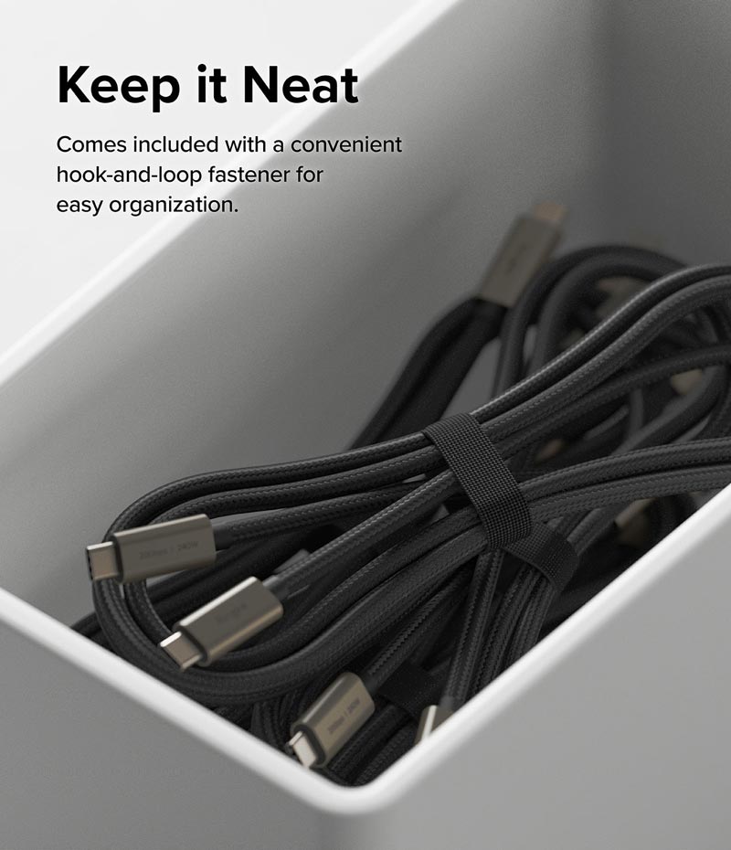 Cáp sạc nhanh 240W cho điện thoại/laptop/tablet RINGKE USB-3.2 Gen 2X2 USB-C Cable - Hàng Chính Hãng