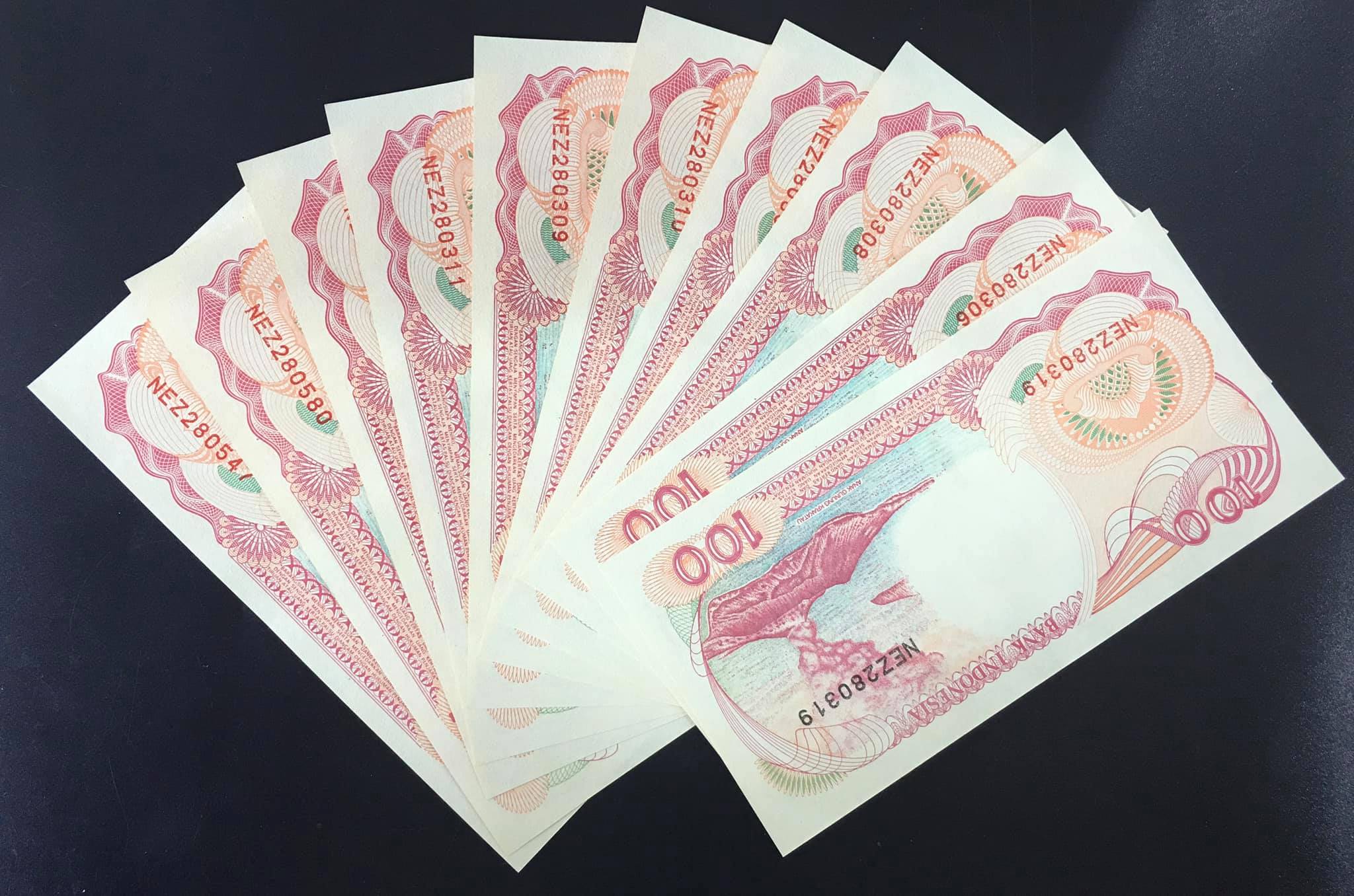 Combo 50 tờ Indonesia 100 Rupiah  -Thuận buồn xuôi gió