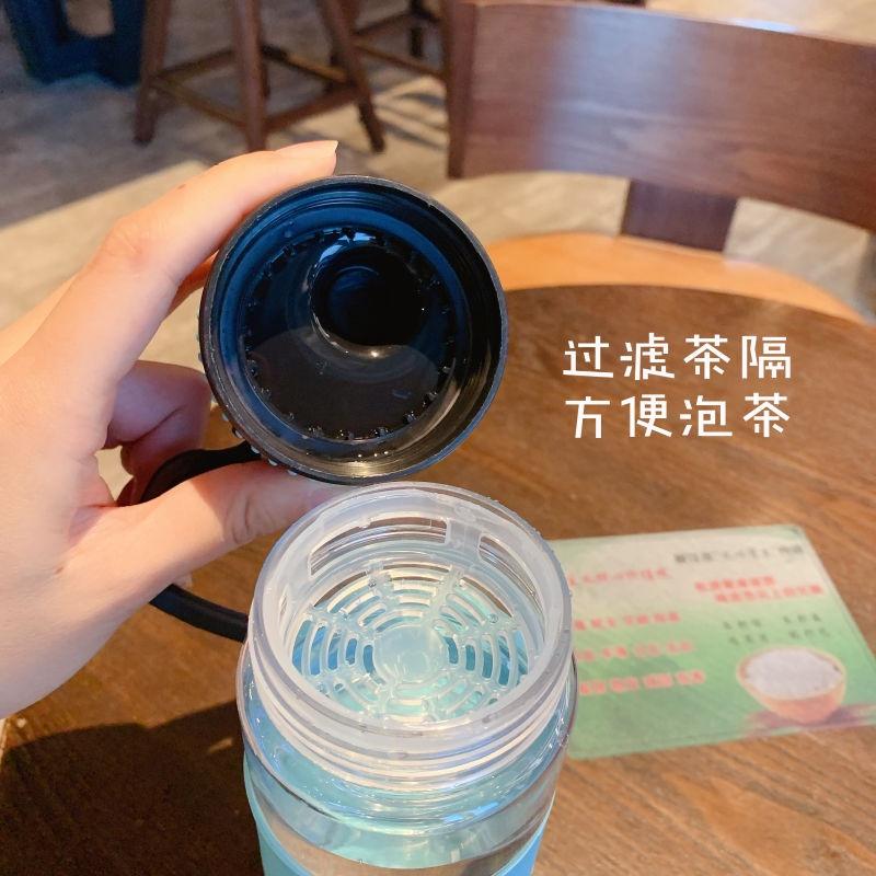Ấm siêu tốc Sáng tạo Ấm siêu tốc bằng nhựa Ấm siêu tốc cầm tay Hàn Quốc Ấm đun nước thể thao Teacup với bộ lọc Cốc không gian Ấm đun nước