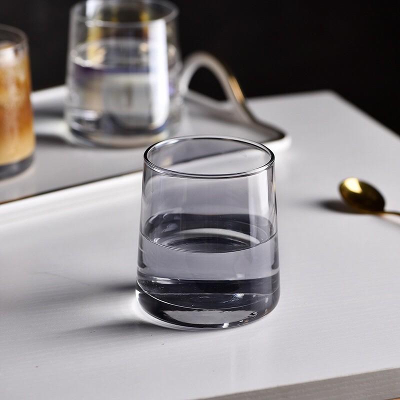 Cốc thủy tinh cao cấp, cốc sinh tố thủy tinh 3 Màu phong cách Bắc Âu