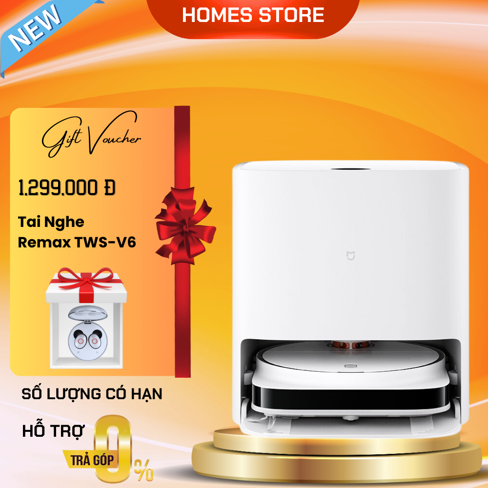 Robot Hút Bụi Lau Nhà Xiaomi Mijia Omni Kết Nối App Giặt Giẻ Sấy Khô Đổ Rác, Khử Khuẩn UV - Nhập Khẩu