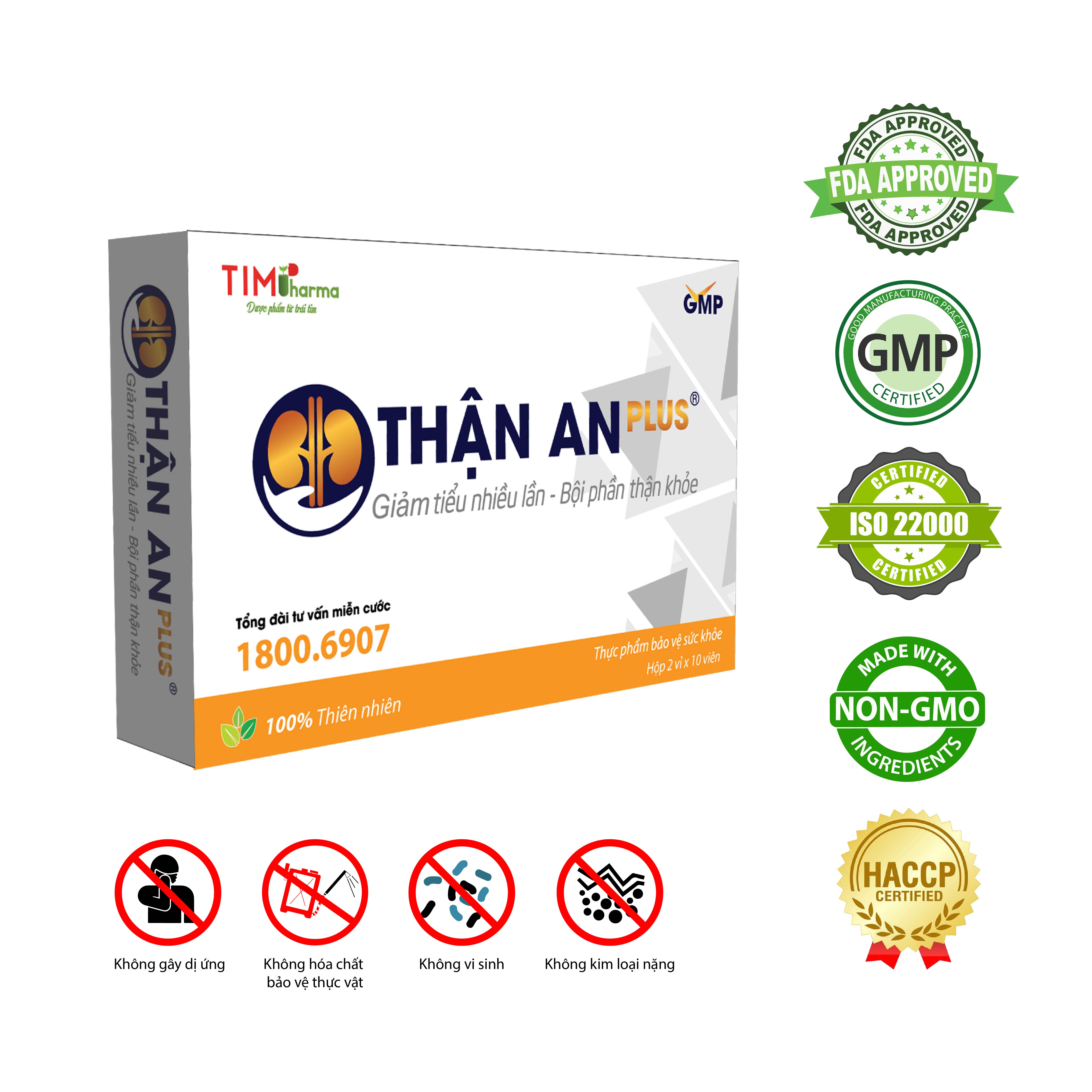 TPBVSK THẬN AN PLUS – Hỗ trợ giảm tiểu nhiều lần, bội phần thận khỏe