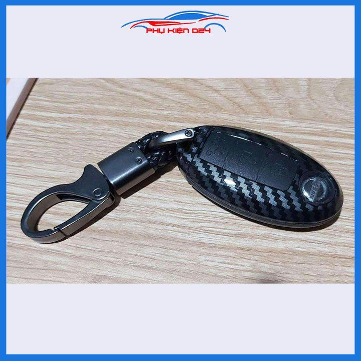 Ốp khóa cacbon Nissan Terra kèm móc khóa