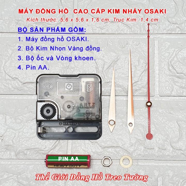 Máy Đồng Hồ OSAKI Kim Nhảy – Bộ Kim Tự Chọn (Kim Bầu, Kim Hoa Văn, Kim Khung và Kim Đuôi Trái Tim) – Tặng Pin AA VỎ NHÔM