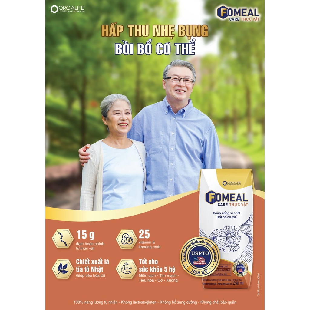 Thực phẩm dinh dưỡng Soup uống vi chất thuần chay Fomeal Care - Giàu protein thực vật, thay thế bữa ăn, giúp xương chắc khỏe
