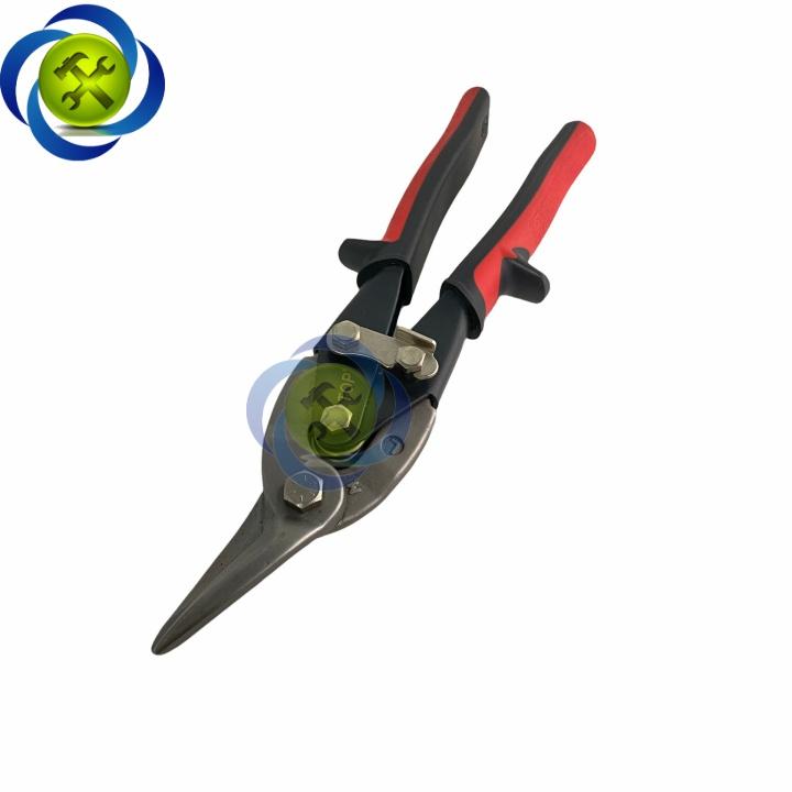 Kéo cắt tôn mũi cong trái TOP VNH-001L cán đỏ 10"/250mm