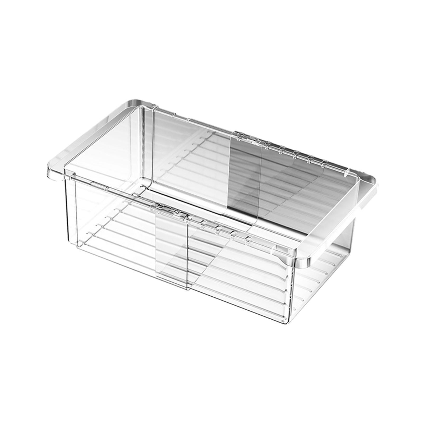 Jewelry Cosmetic Storage Basket Transparent Storage Box Retractable Portable Multipurpose Makeup Organizer Box for Stationery