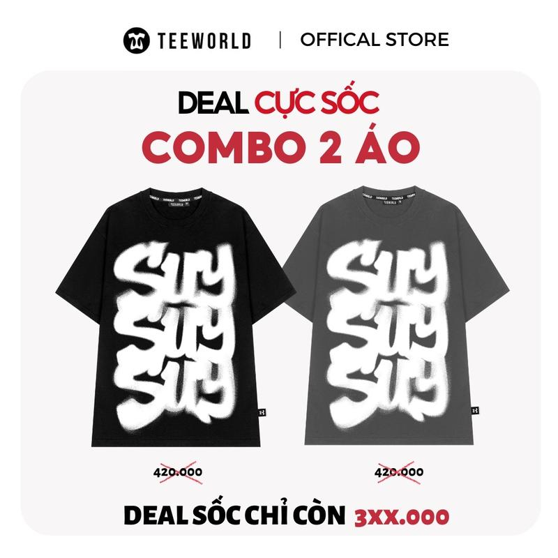 2 Áo Thun Local Brand Teeworld Suy T-shirt Nam Nữ Form Rộng Unisex Cùng Size