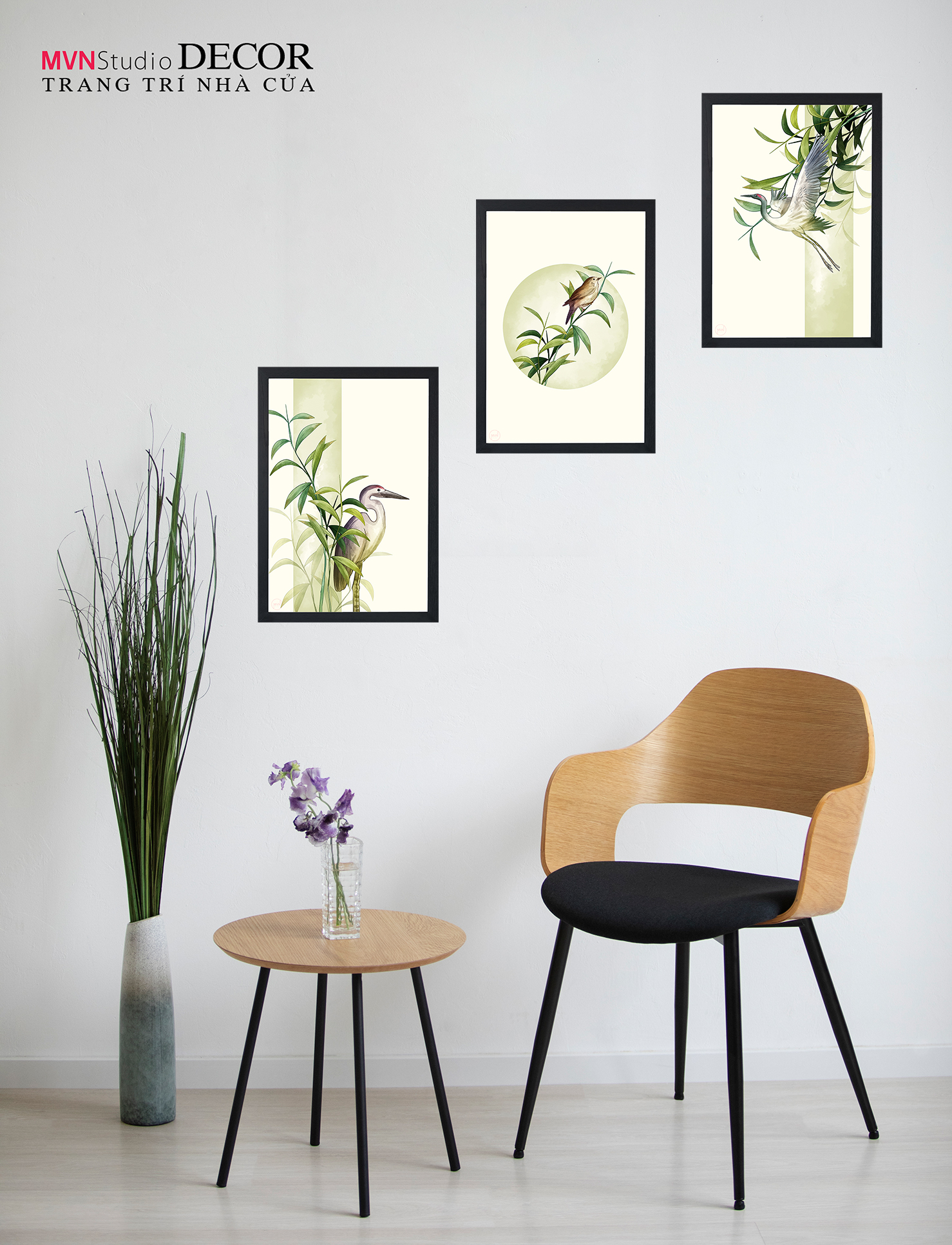 Tranh decal dán tường KHUNG ẢNH THIÊN NHIÊN CÒ BAY trang trí PHÒNG KHÁCH, BÀN LÀM VIỆC - MVN Studio Decor