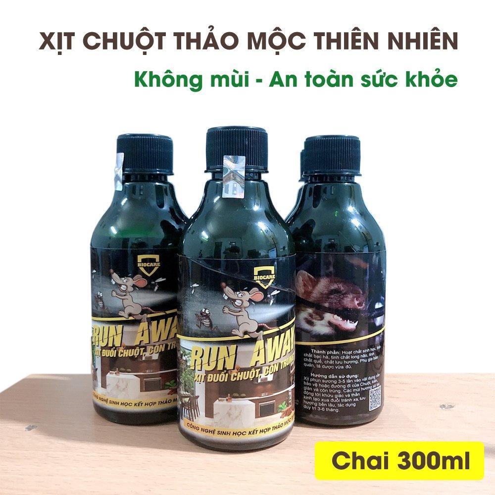 Xịt đuổi chuột Run Away -Thuốc xịt Không mùi, an toàn - Xua đuổi chuột, gián, côn trùng