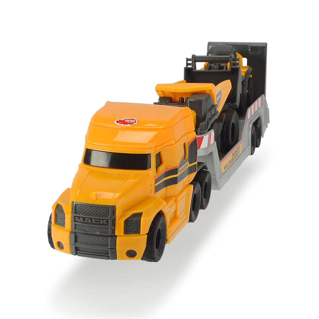 Bộ Đồ Chơi Xe Xây Dựng Dành Cho Bé Yêu DICKIE TOYS Mack/Volvo Micro Builder Truck 203725005 - Đồ Chơi Đức Chính Hãng