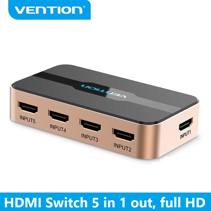 Bộ gộp HDMI 5 vào 1 ra Vention ACDG0 - Hàng Chính Hãng