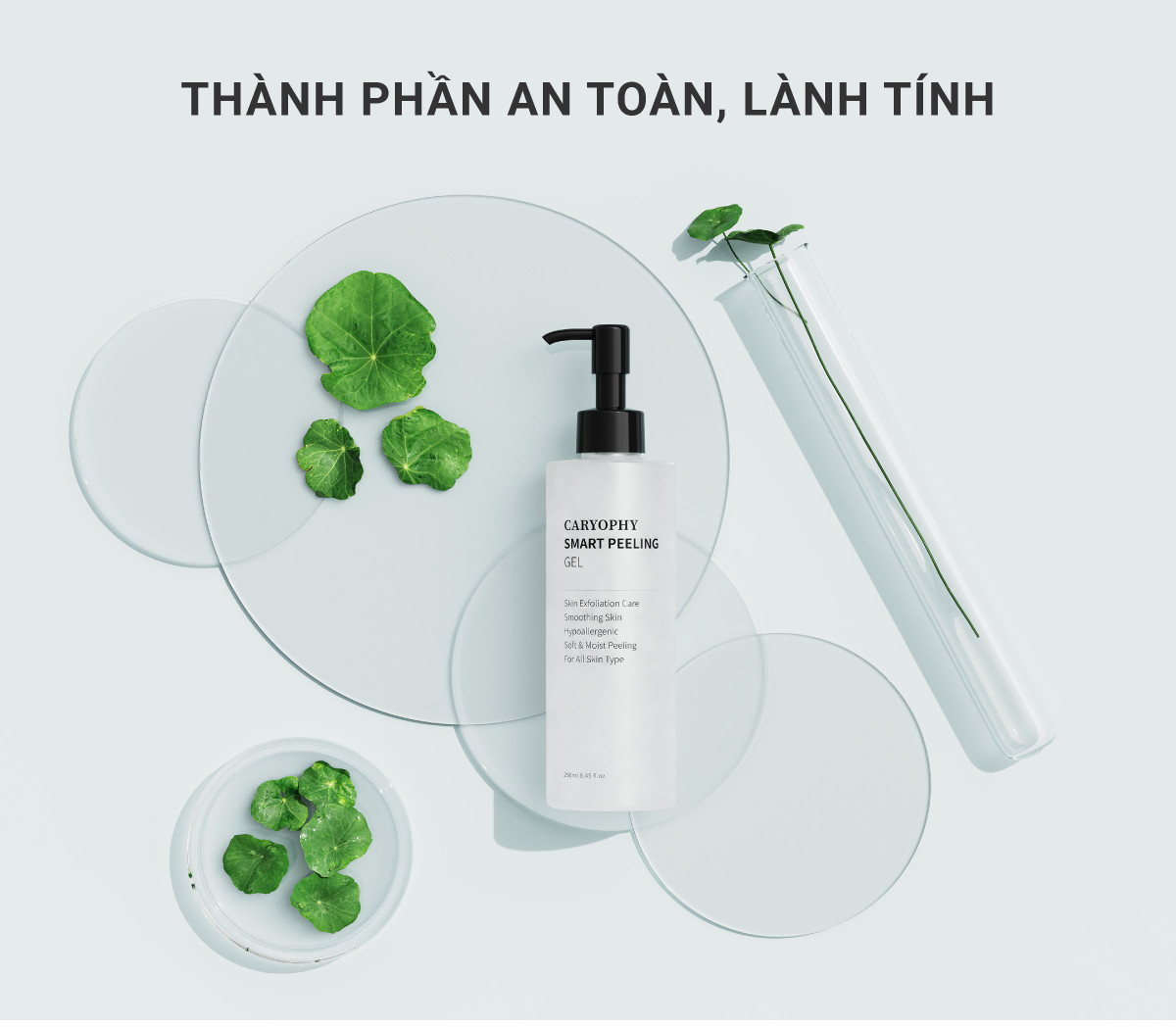 Combo Tẩy trang 500ml- Gel tẩy da chết làm sạch chuyên sâu da dầu mụn Caryophy