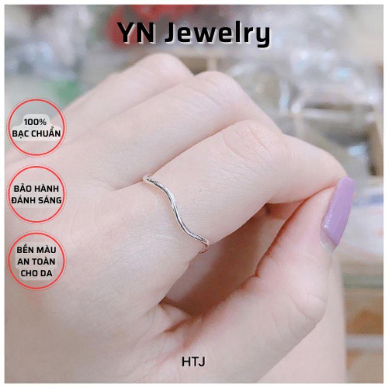 Nhẫn sóng bạc basic YN JEWELRY