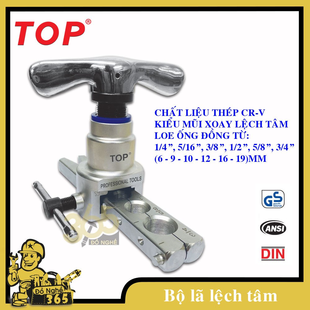 BỘ LÃ ỐNG ĐỒNG LỆCH TÂM TOP lã, nong, cắt, uốn ống đồng