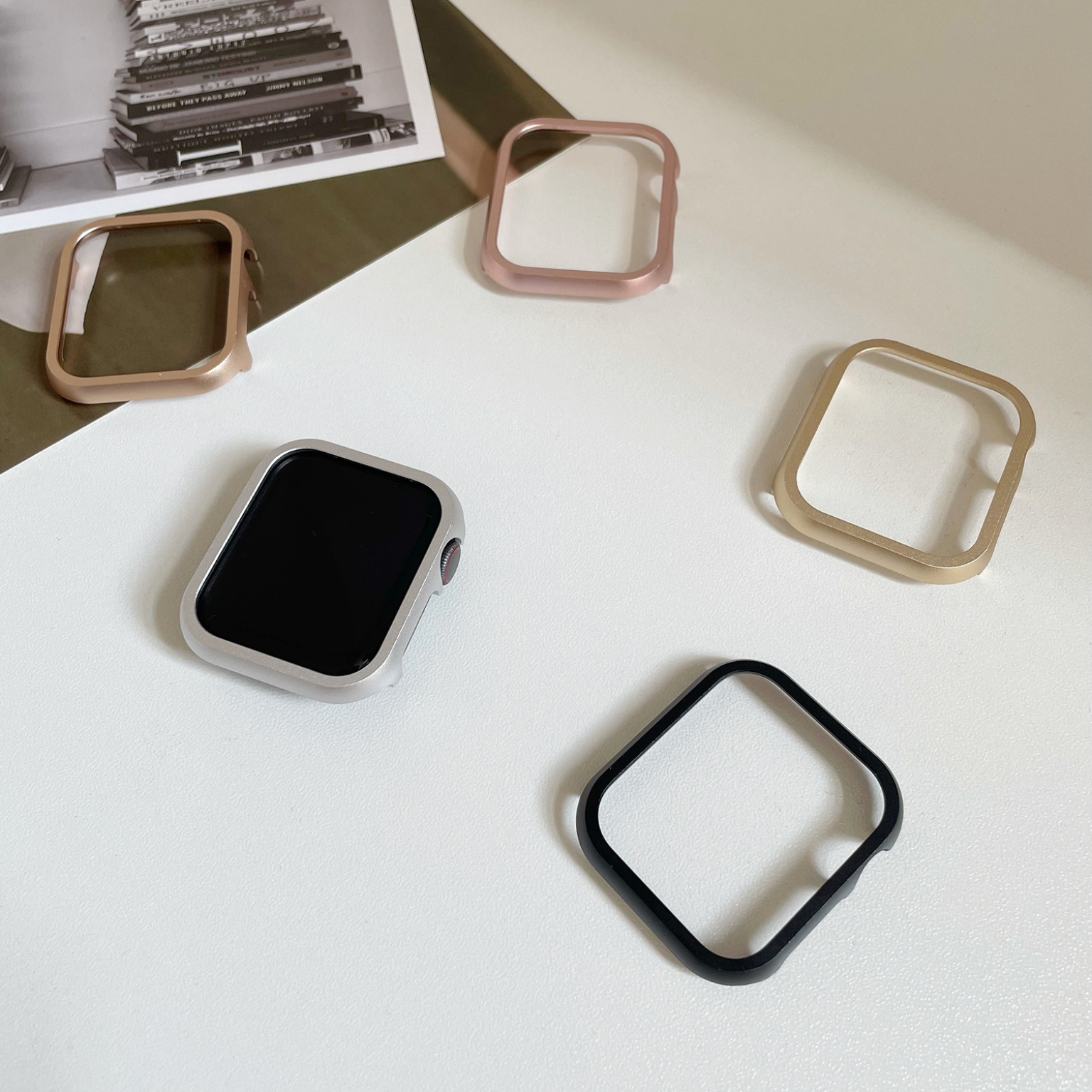 Ốp Case Viền Kim Loại Bảo Vệ Dành Cho Apple Watch Ultra / Apple Watch Series 1-8/SE/SE 2022, Kai.N Metal Case - Hàng Chính Hãng