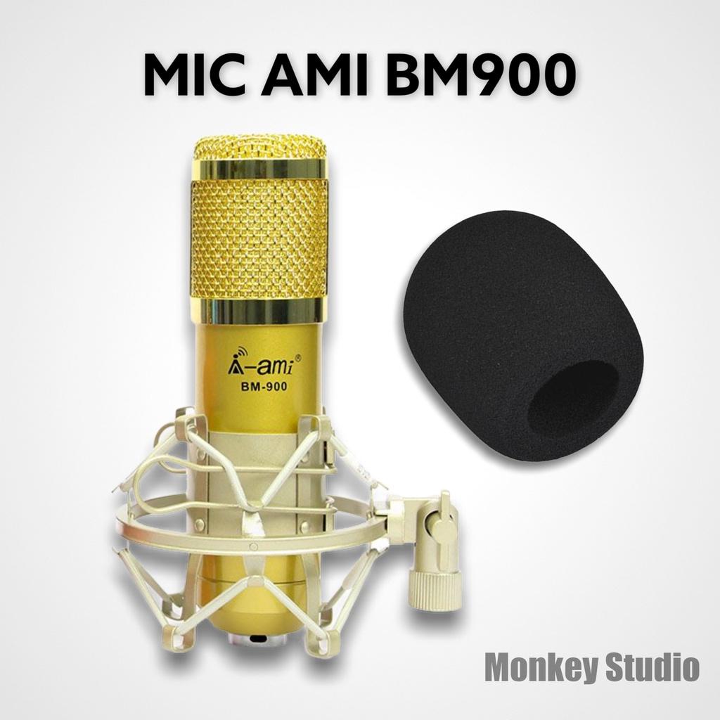 Bộ Mic Hát Livestream Soundcard XOX K10 &amp; Mic AMI-BM900 Chất Lượng Cao, Âm Thanh Cực Kỳ Sống Động - Hàng Chính Hãng