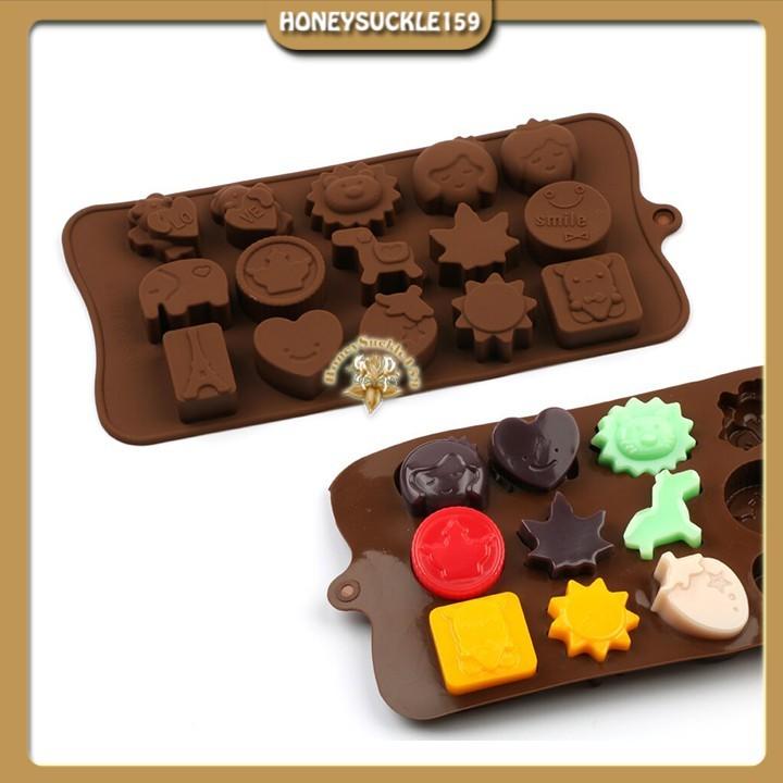 Khuôn Silicon Đổ Socola/Thạch/Đá/Kẹochipchip/Pudding Hình Valentin