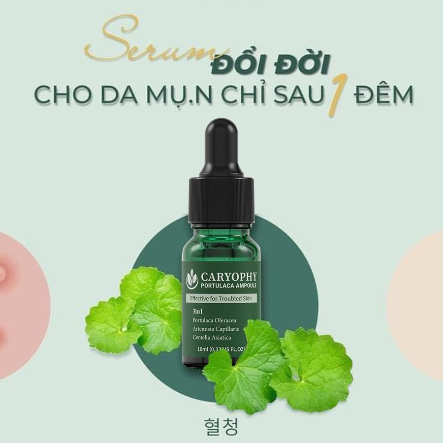 Serum giảm mụn mờ thâm se khít lỗ chân lông Caryophy CARSR