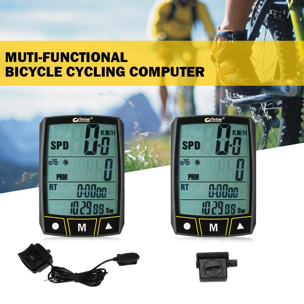 Đồng hồ đo tốc độ xe đạp không dây với cảm biến đo nhịp tim chống thấm nước