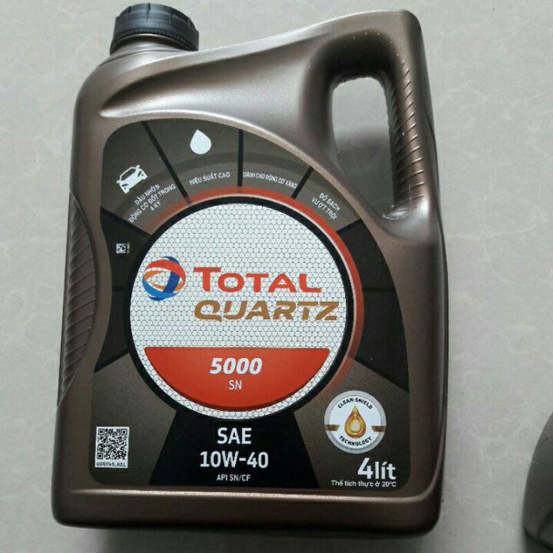 Nhớt động có Total Quartz 5000 10W40 - Dầu nhớt Total