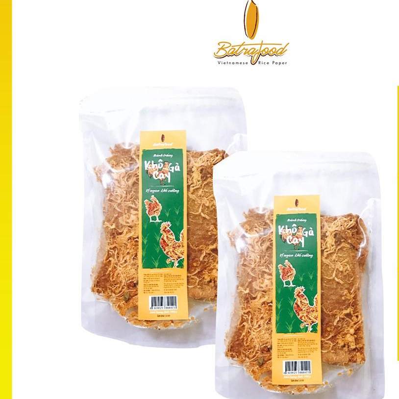 [Bán chạy] Combo2 Bánh Tráng Nướng Khô Gà Cay Batrafood Cô Ba loại 140 G - Đặc sản Đà Lạt đồ ăn vặt, mồi nhắm, mồi nhậu ngon, giá rẻ cho dân văn phòng, học sinh