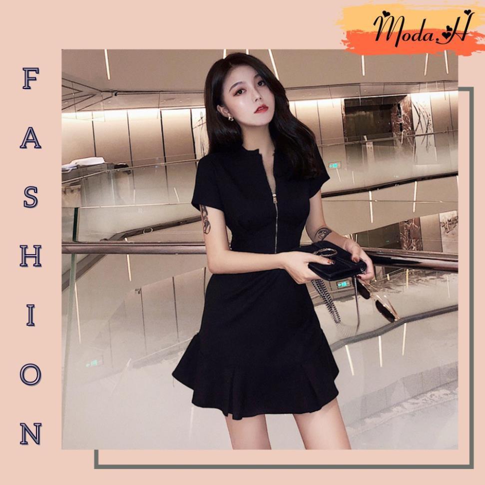 Đầm Nữ, Váy Nữ Khóa Ngực, Váy Kéo Khóa Ngực Dáng Ôm Đuôi Cá Moda.H ! *