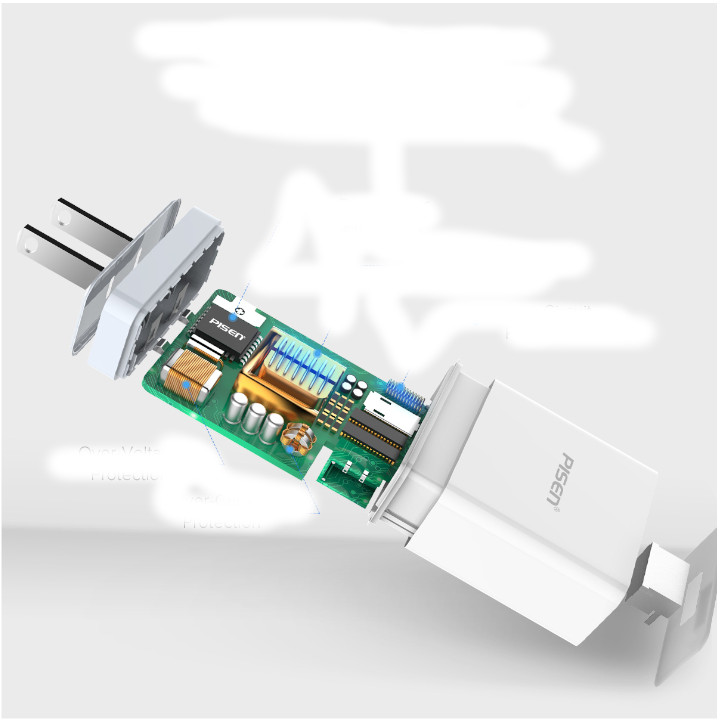 Củ sạc Pisen USB Fast Wall Charger - Hàng chính hãng