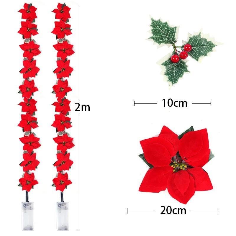 Dây Hoa Trạng Nguyên - Vòng Hoa Trạng Nguyên Gồm 10 Đèn Led Dài 2m phụ kiện Trang Trí Noel Giáng Sinh Lễ Tết Năm Mới