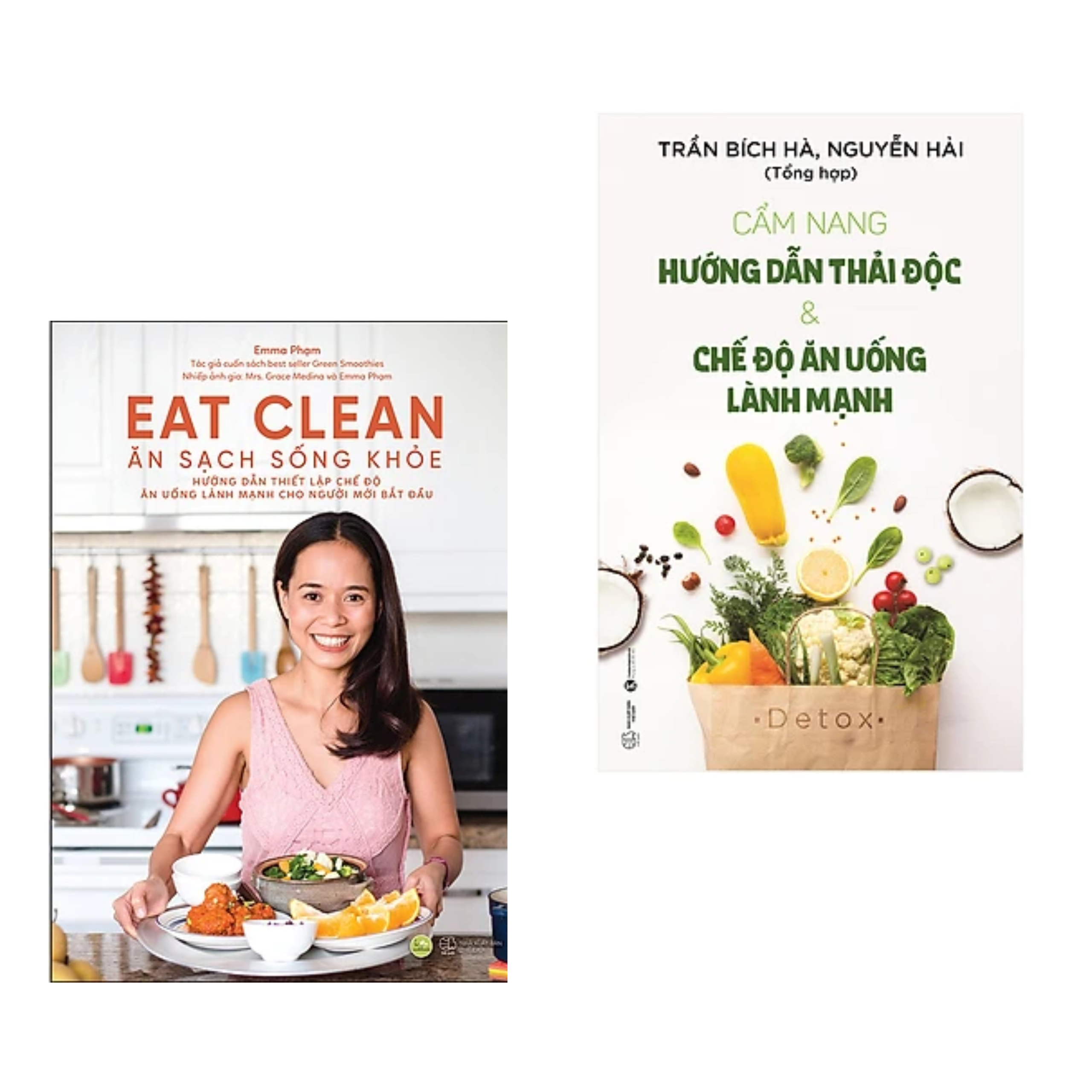 Combo 2 cuốn : Eat Clean - Ăn Sạch Sống Khỏe + Cẩm Nang Hướng Dẫn Thải Độc &amp; Chế Độ Ăn Uống Lành Mạnh Mới