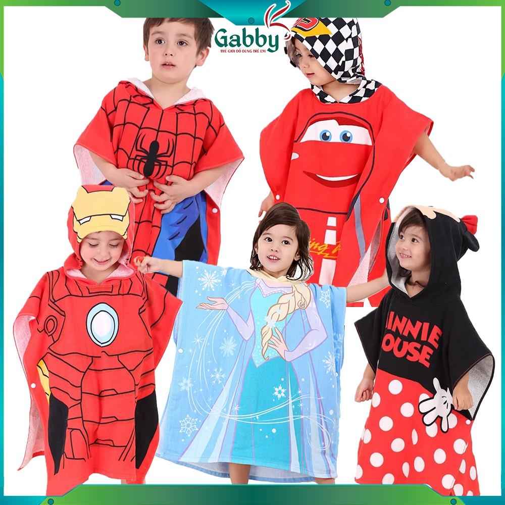 ÁO CHOÀNG TẮM DISNEY 85*65 (Hình Elsa/ Iron/ Captain/ Iron Man/ Mickey/ Minnie/ Cars/ Piglet)