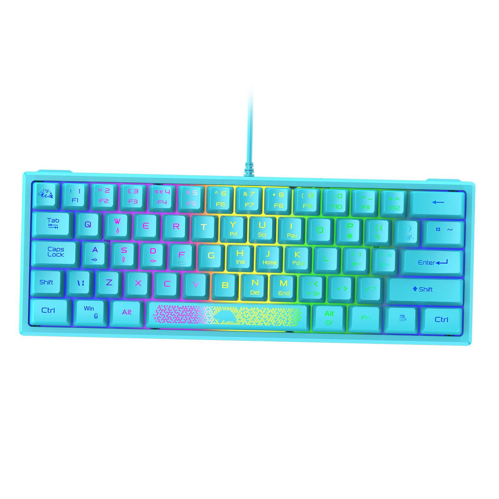RGB Backlit 62 Key Game Keyboard 60% Layout