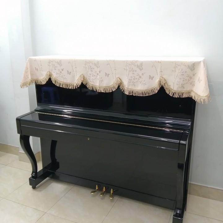 KHĂN PHỦ ĐÀN PIANO CƠ HỌA TIẾT CÂY TRÚC THÊU 3D TINH TẾ