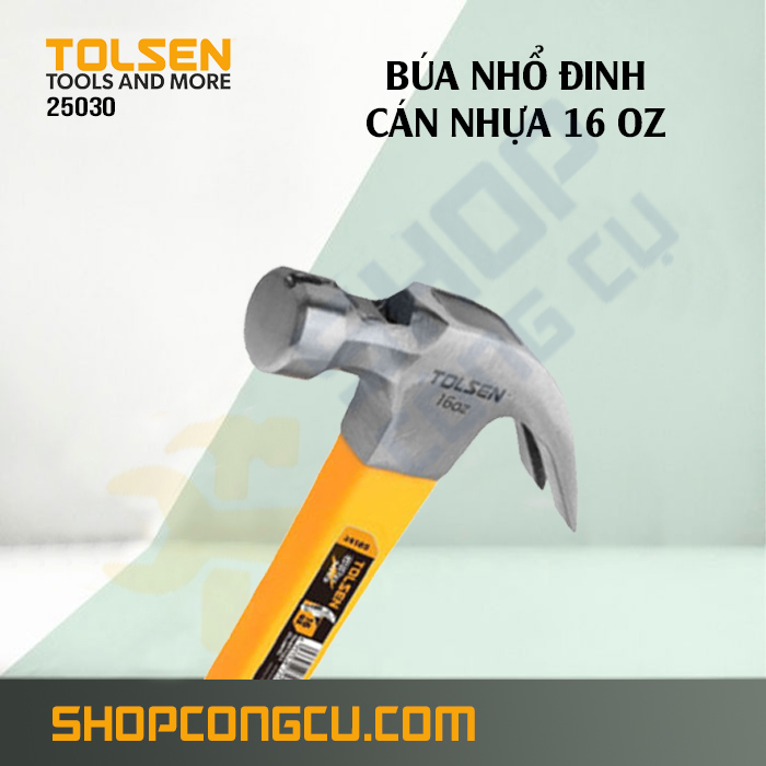 Búa nhổ đinh cán nhựa 16 OZ Tolsen 25030