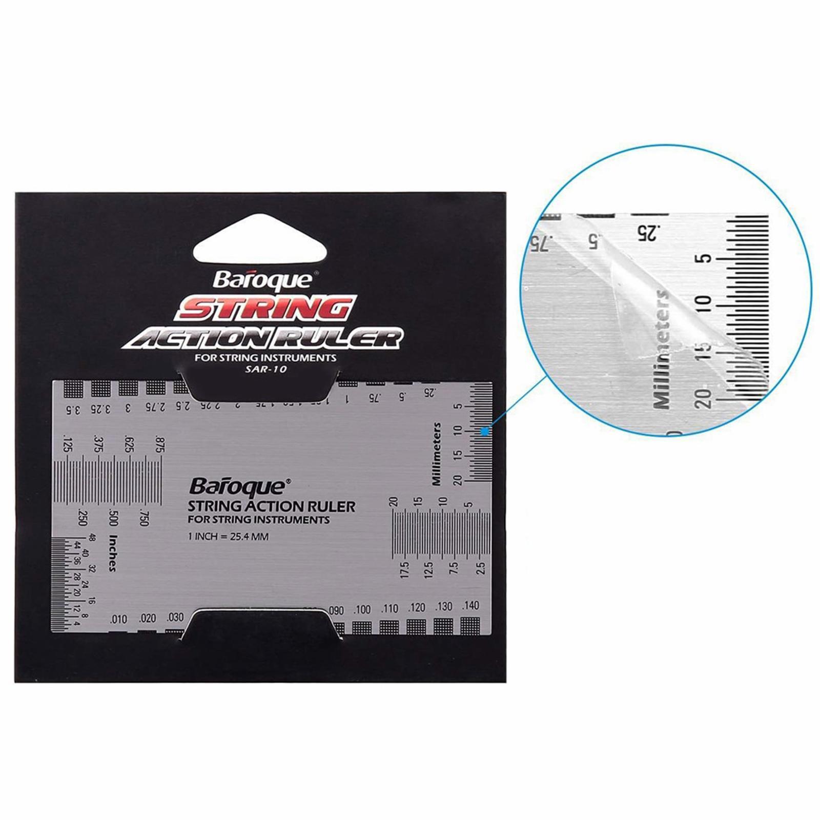 String Action Ruler Gauge Tool Guitar Luthier Tool for Banjo Acoustic Guitar