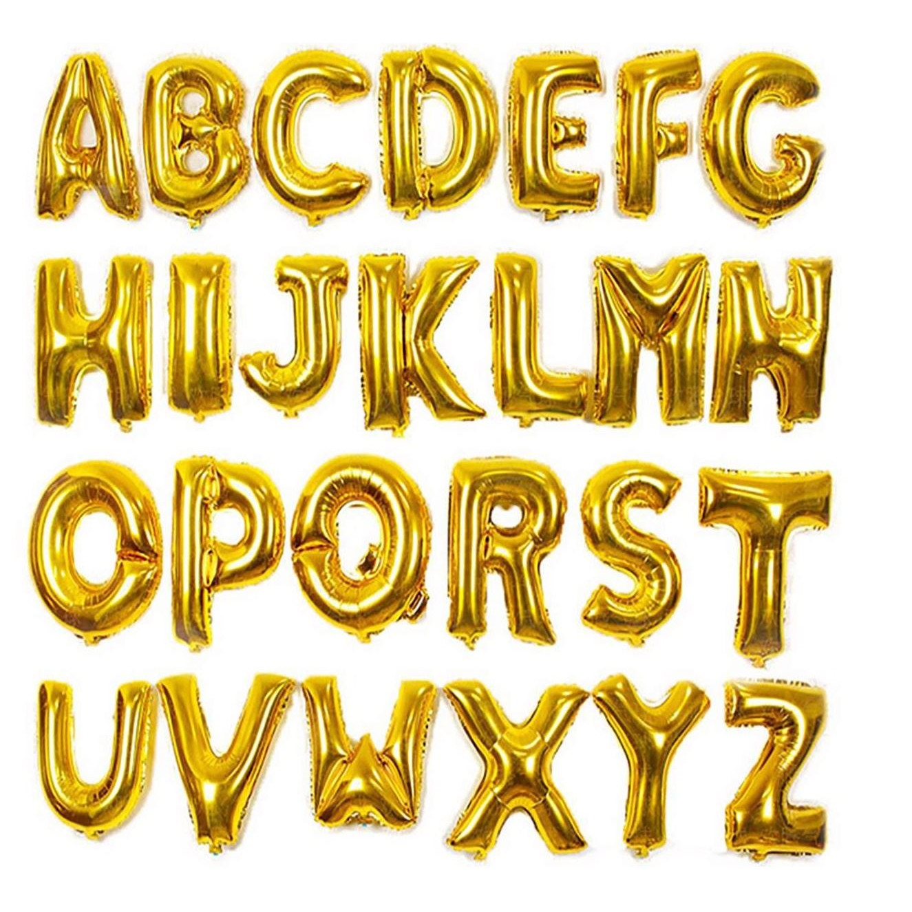 BONG BÓNG CHỮ CÁI A-Z TRANG TRÍ TIỆC MÀU GOLD - R