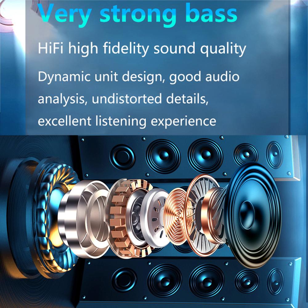 Tai nghe không dây TWS Bluetooth 5.1 có Mic, chống nước IPX7 Điều khiển cảm ứng