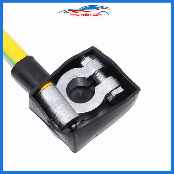 Cáp đồng nối cực ác quy 30cm 2 đầu siết bu lông đa năng chịu dòng 100A