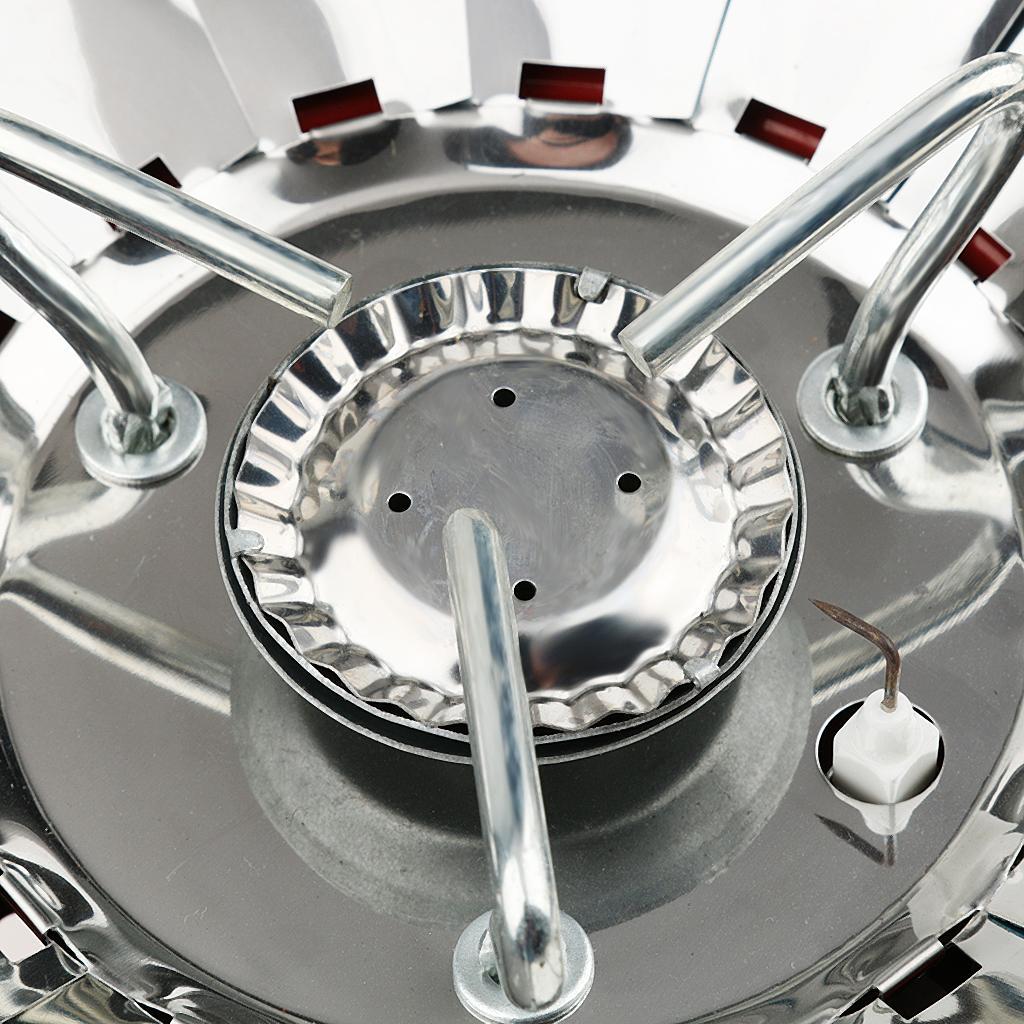 Portable Outdoor Stoves Camping Hiking Cooking Picnic BBQ Gas Burner Stove Stainless Steel Windproof