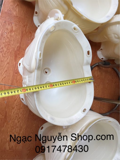 Khuôn đúc chậu hình con voi to dài 45cm cao 30cm ngang 25cm đổ úp đáy