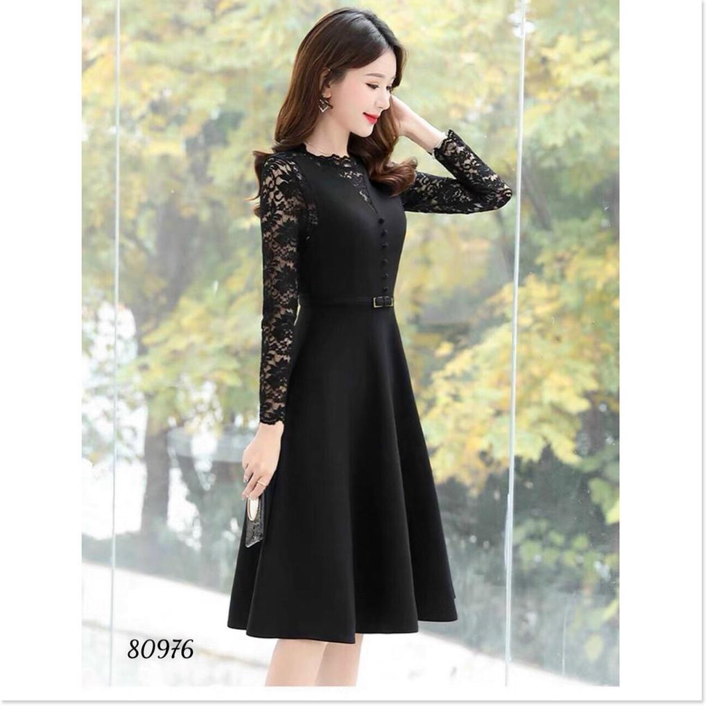 ĐẦM UMI PHỐI REN KÈM NỊT SIÊU ĐẸP TÔN DÁNG CHO CHỊ EM KME FASHION
