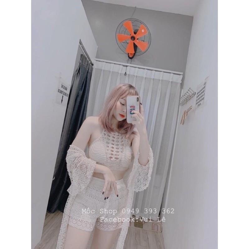 Set bikini ren đi biển 3 món -có bán rời