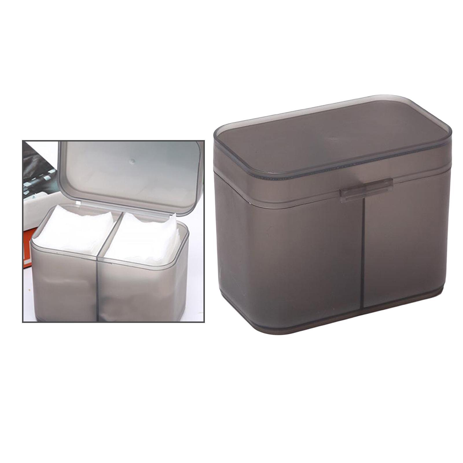 2x Cotton Swab Container Organizer Holder Makeup Pads Storage Box Case