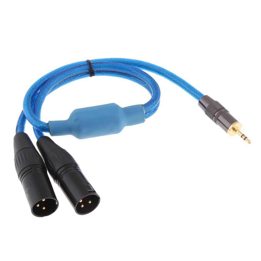 2Pieces 1/8 Inch to Dual XLR Stereo Splitter Cable - Male