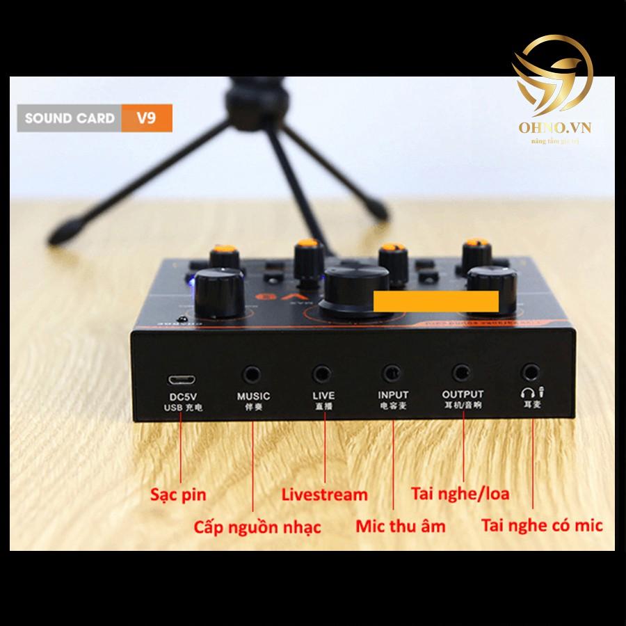 Sound Card Thu Âm V9 Phụ Kiện Âm Thanh Card Âm Thanh Thiết Bị Thu Âm